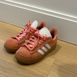 Adidas Campus Coral and White Casual Sneakers
